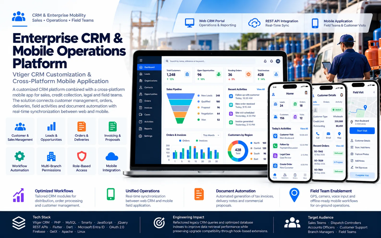 Enterprise CRM & Mobile Operations Platform — CRM & Enterprise Mobility case study