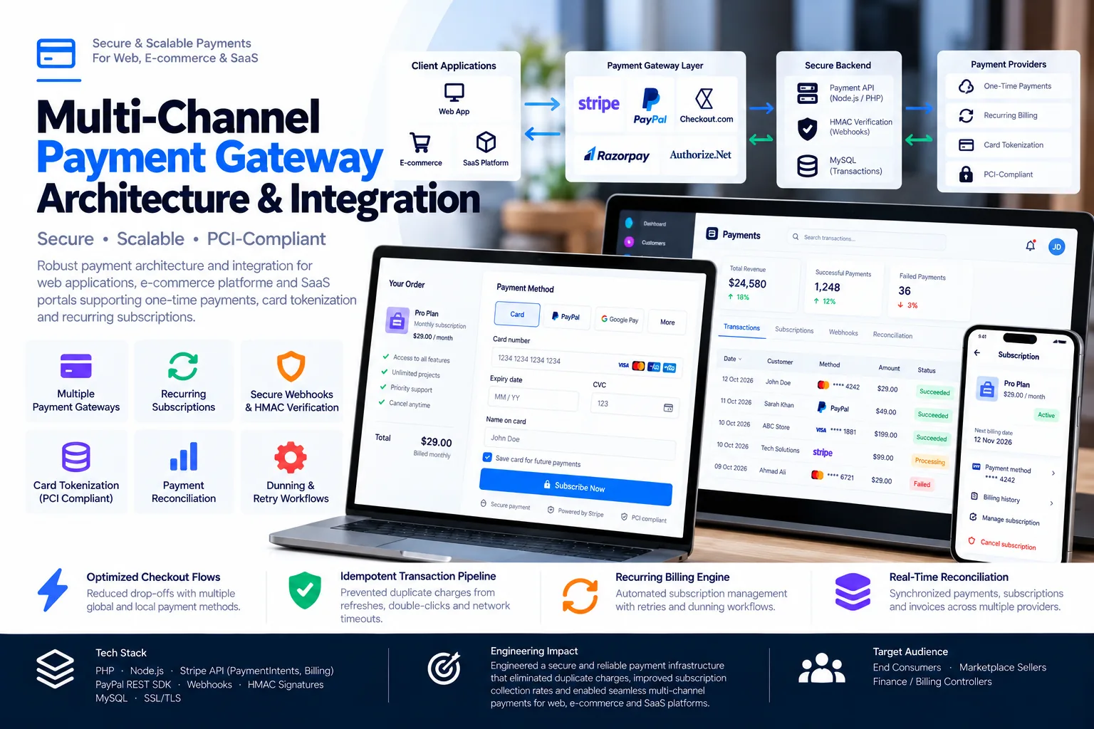 Multi-Channel Payment Gateway Architecture & Integration — FinTech & Payment Systems case study